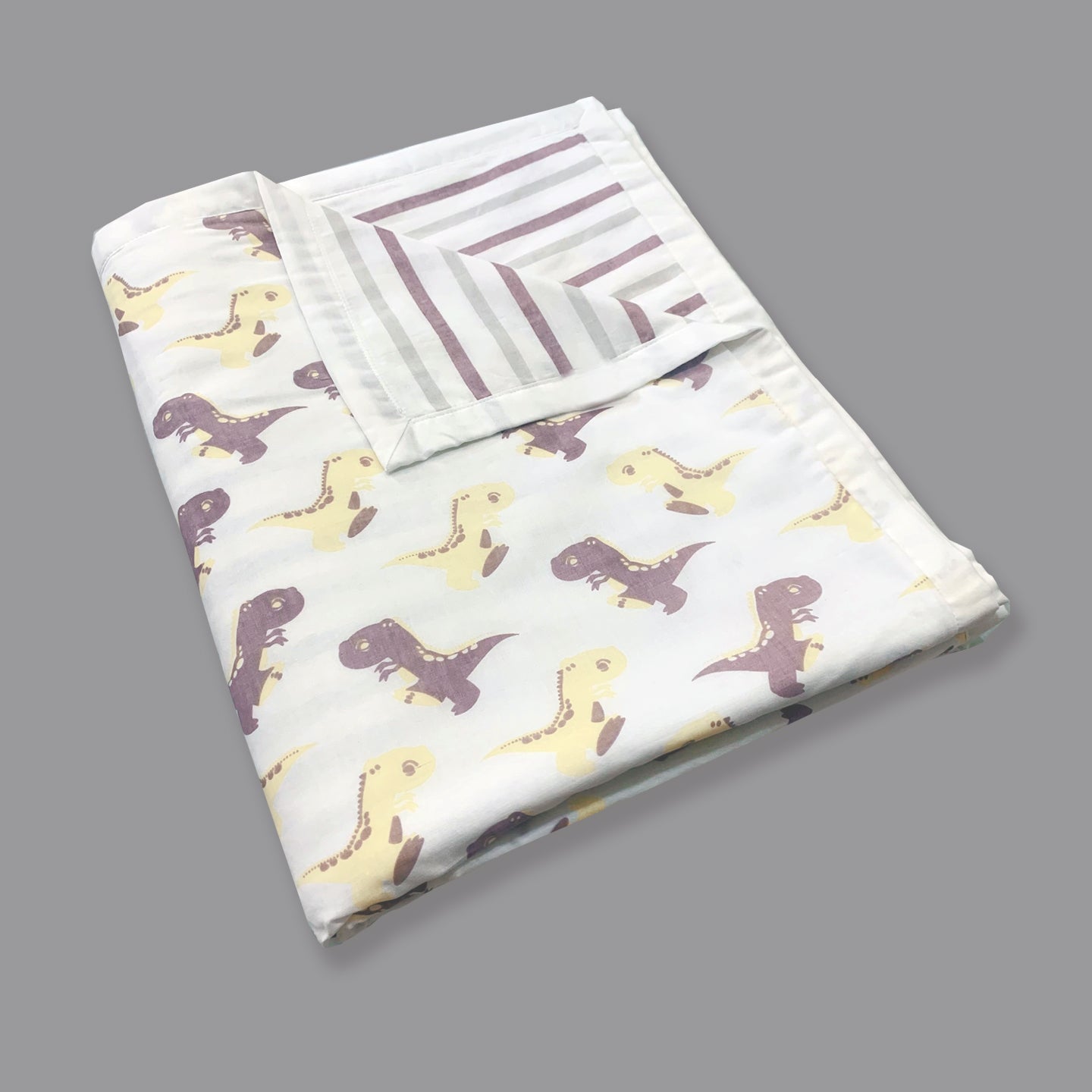Dancing Dinosaurs - Organic Kids Blanket + Pillow - Oranges and Lemons