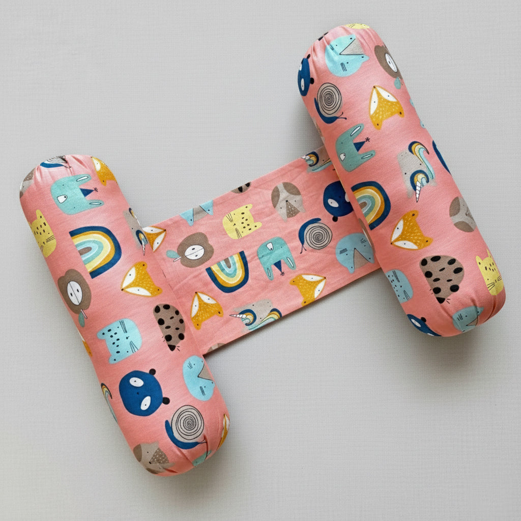 Baby Anti Roll Pillow - Pink - Oranges and Lemons