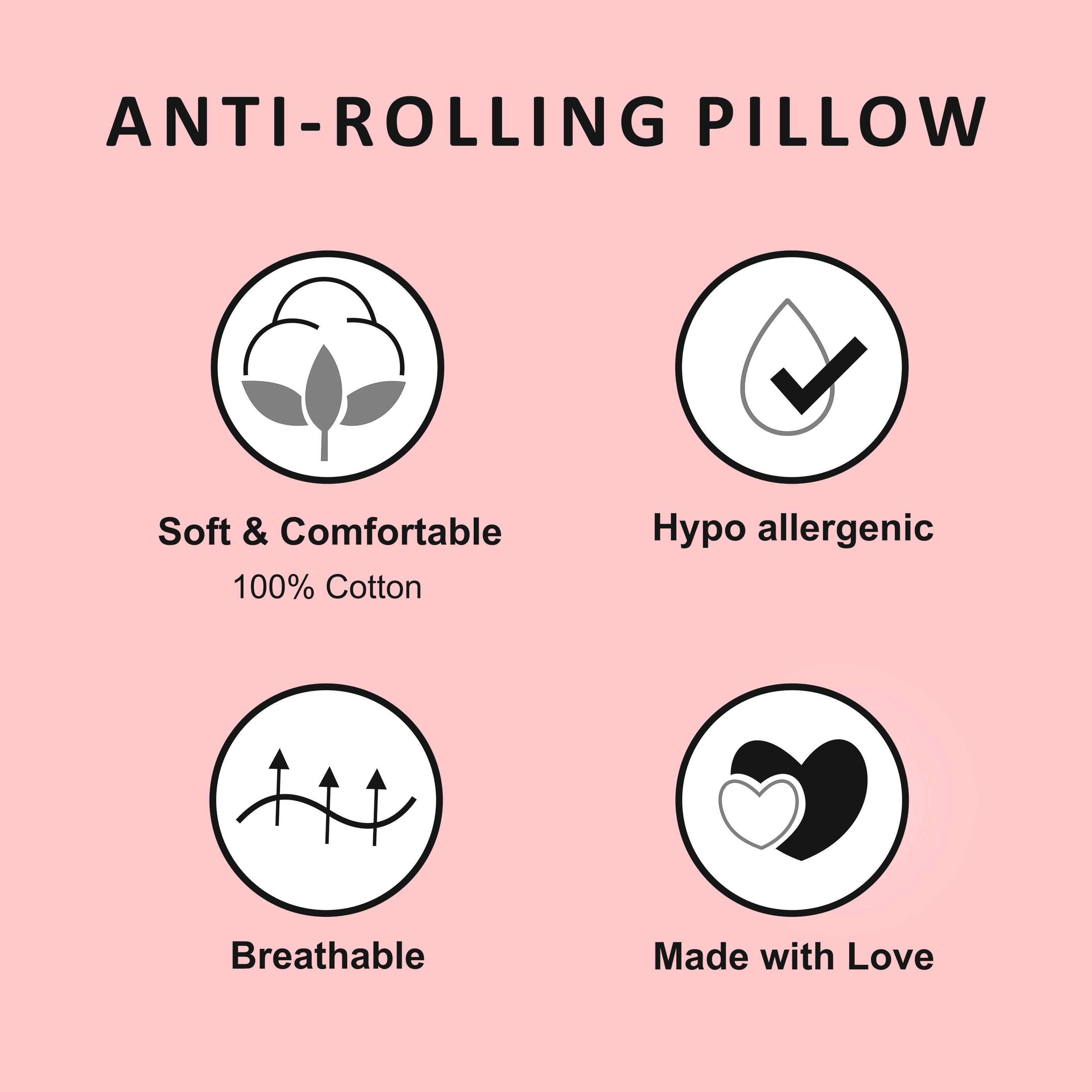 Baby Anti Roll Pillow - Honey Bunny (Pink) - Oranges and Lemons