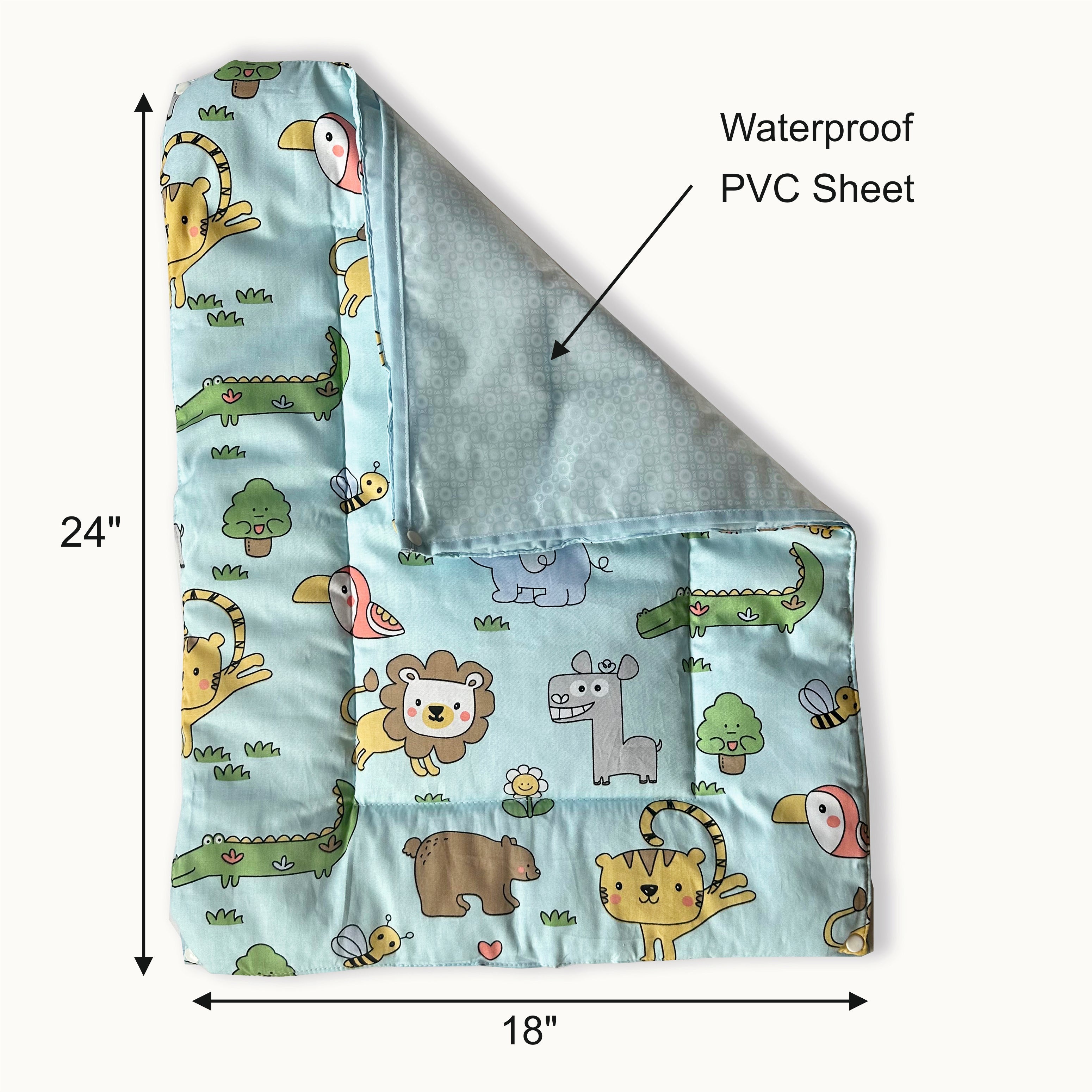 Animal Safari- Re-usable diaper changing mat - Set of 3 - Oranges and Lemons