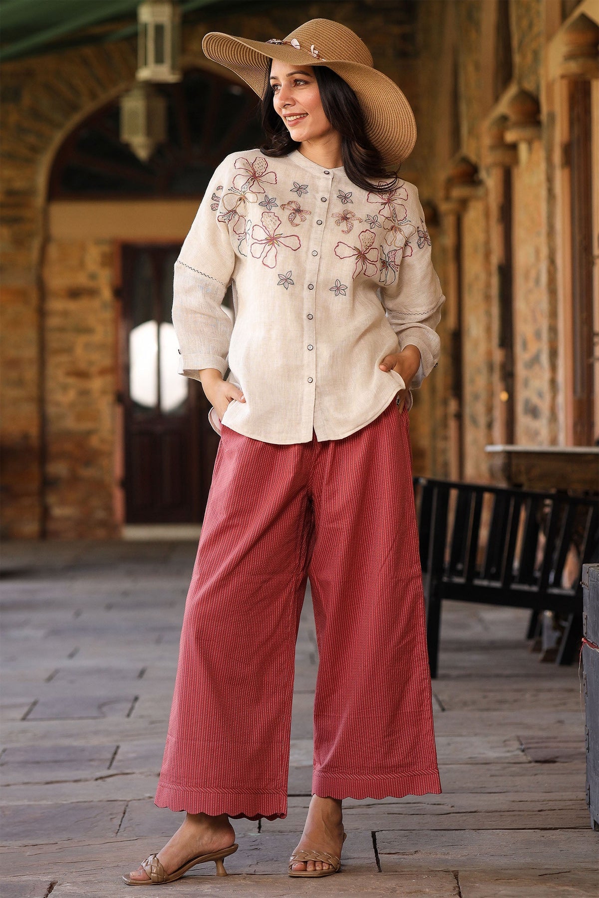 Samara Beige Top - Dhãran