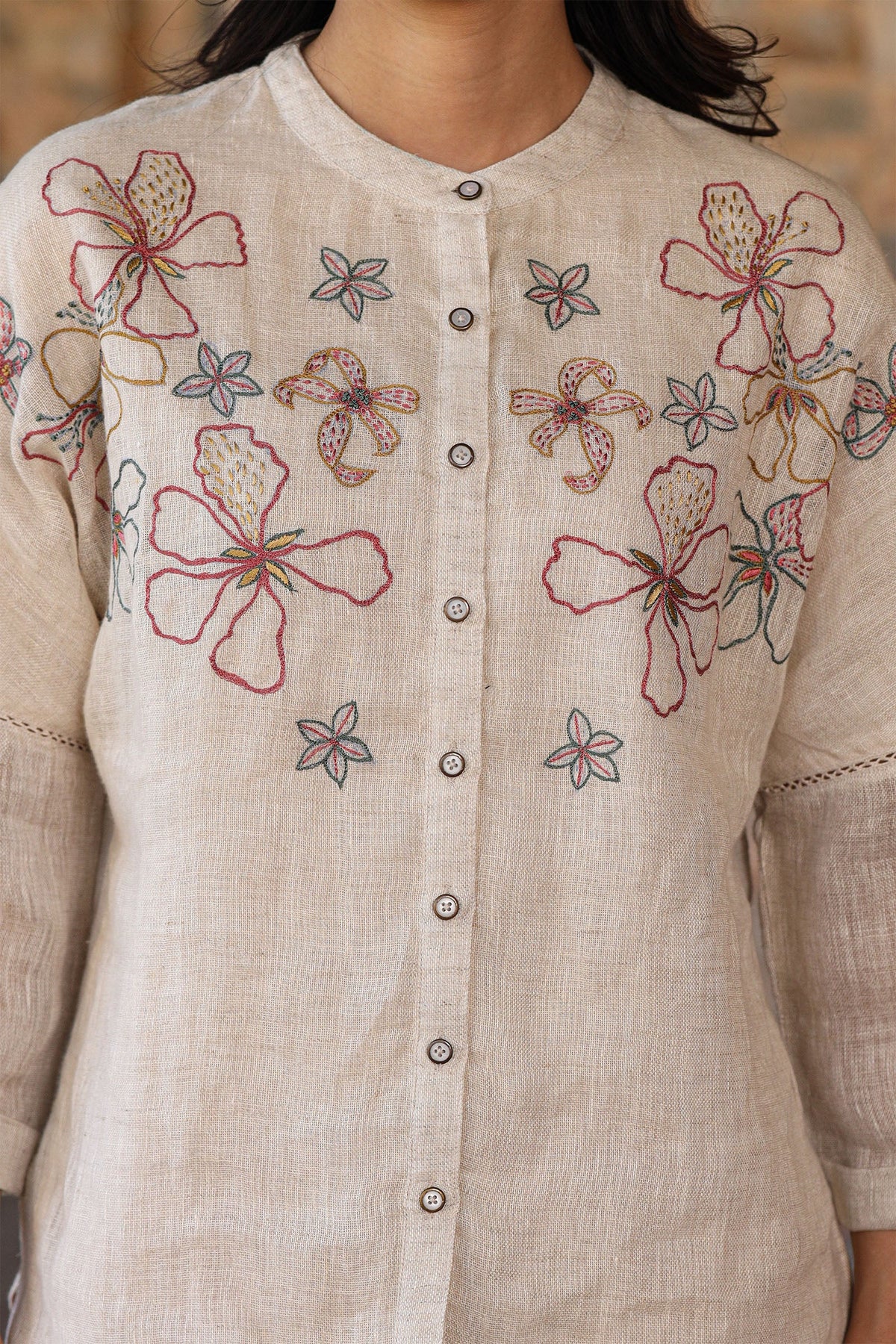 Samara Beige Top - Dhãran
