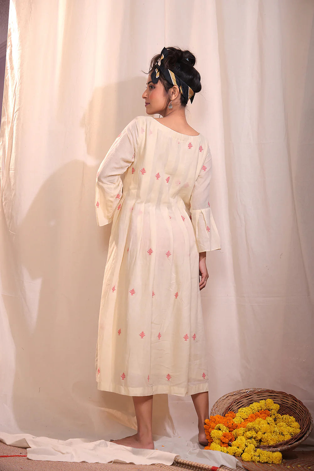 Redwood Jamdani Dress-Sutra Art of Clothing