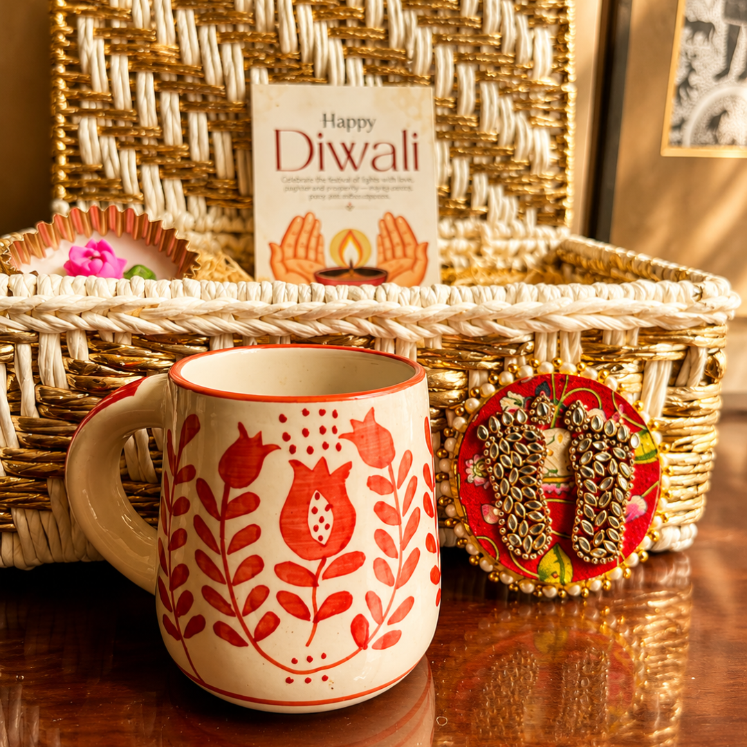 Ruby Sip Tumbler & Mug Gift Basket – Premium Diwali Gift Hamper - https://artecasa.in/
