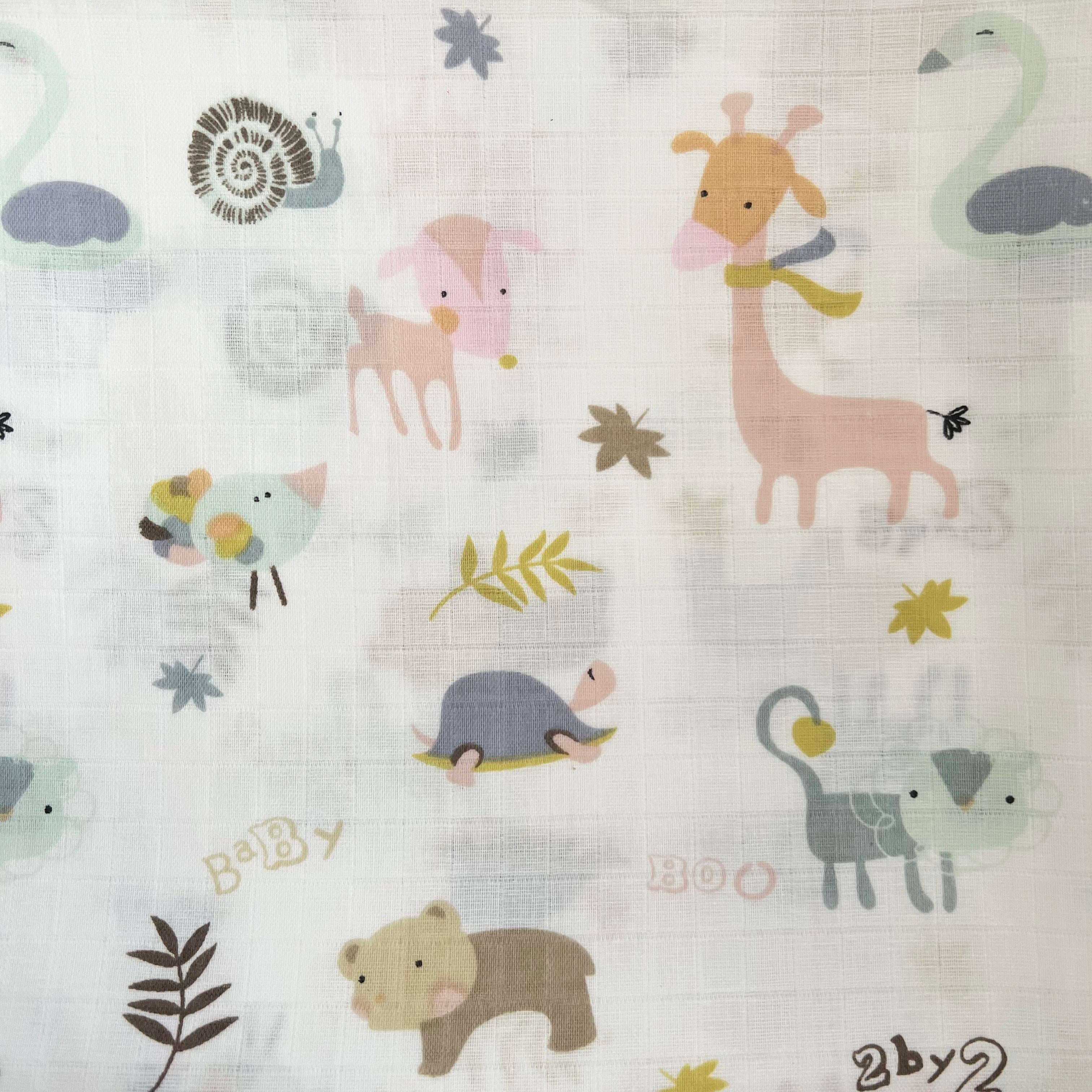 Organic Muslin Baby Swaddles | White & Pink | Set of 2 - Oranges and Lemons