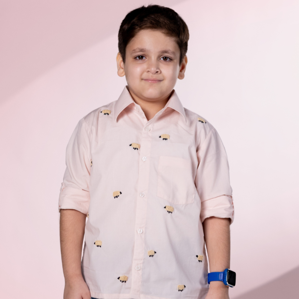 Ishin Hand-Embroidered Shirt – hand-embroidered 100% cotton – RASRA MAI