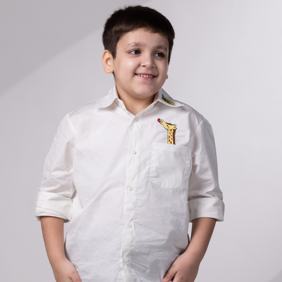 Ayaan Hand-Embroidered Shirt – hand-embroidered 100% cotton – RASRA MAI
