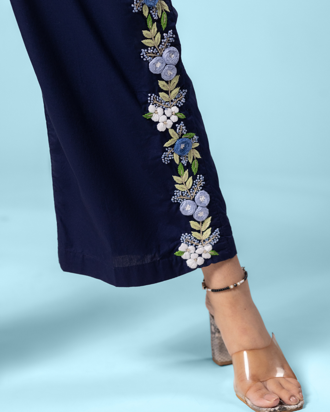 Arohi Hand-Embroidered Pant – hand-embroidered 100% cotton – RASRA MAI