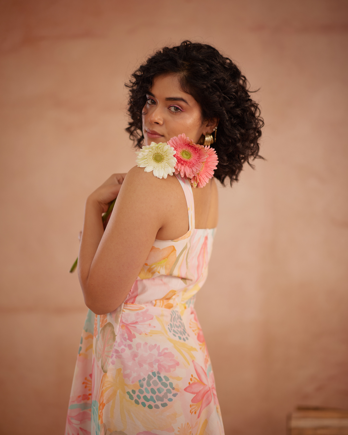 Lylaa Hand-Embroidered Floral Midi Dress – hand-embroidered 100% cotton – RASRA MAI