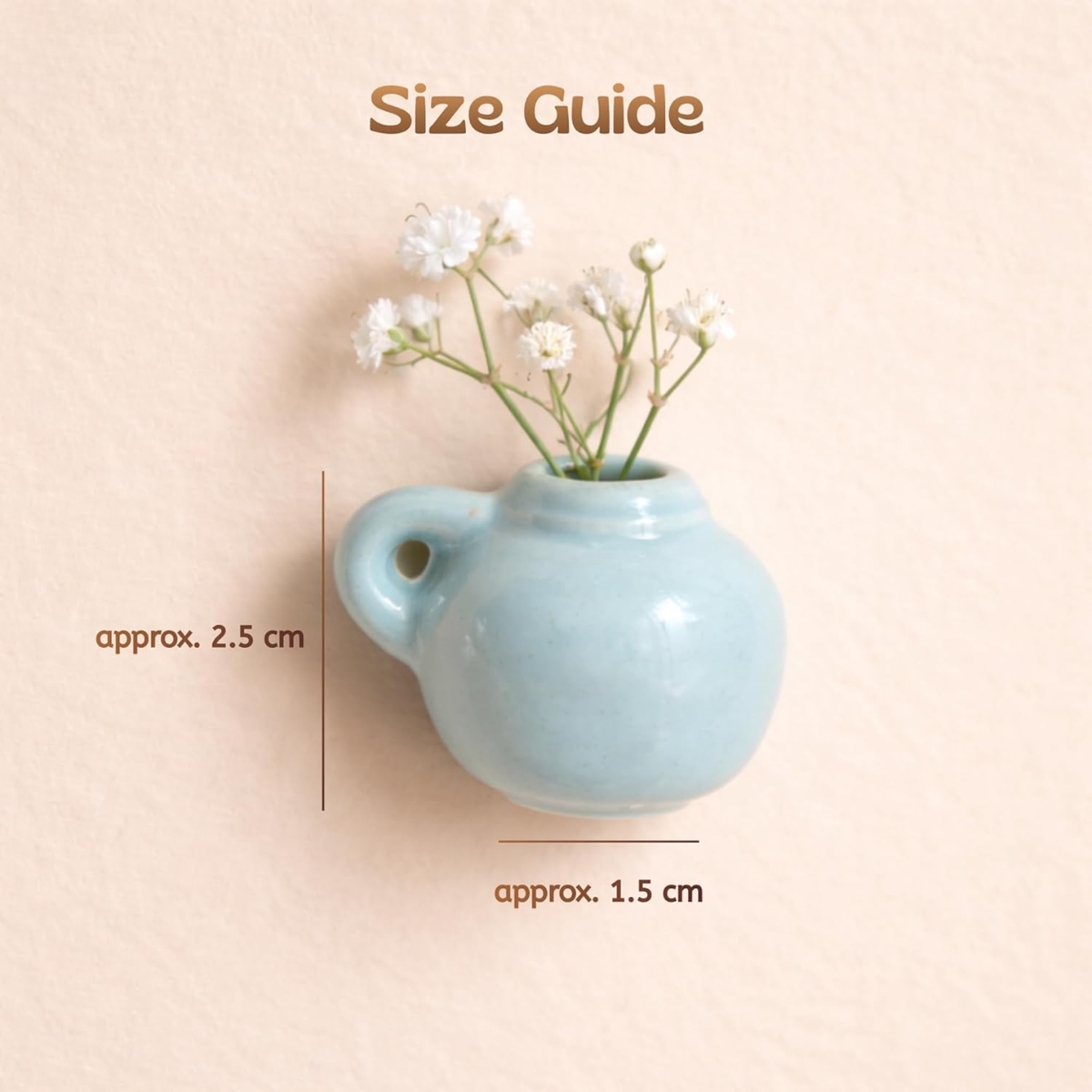 Decorative refrigerator magnets with dried flowers