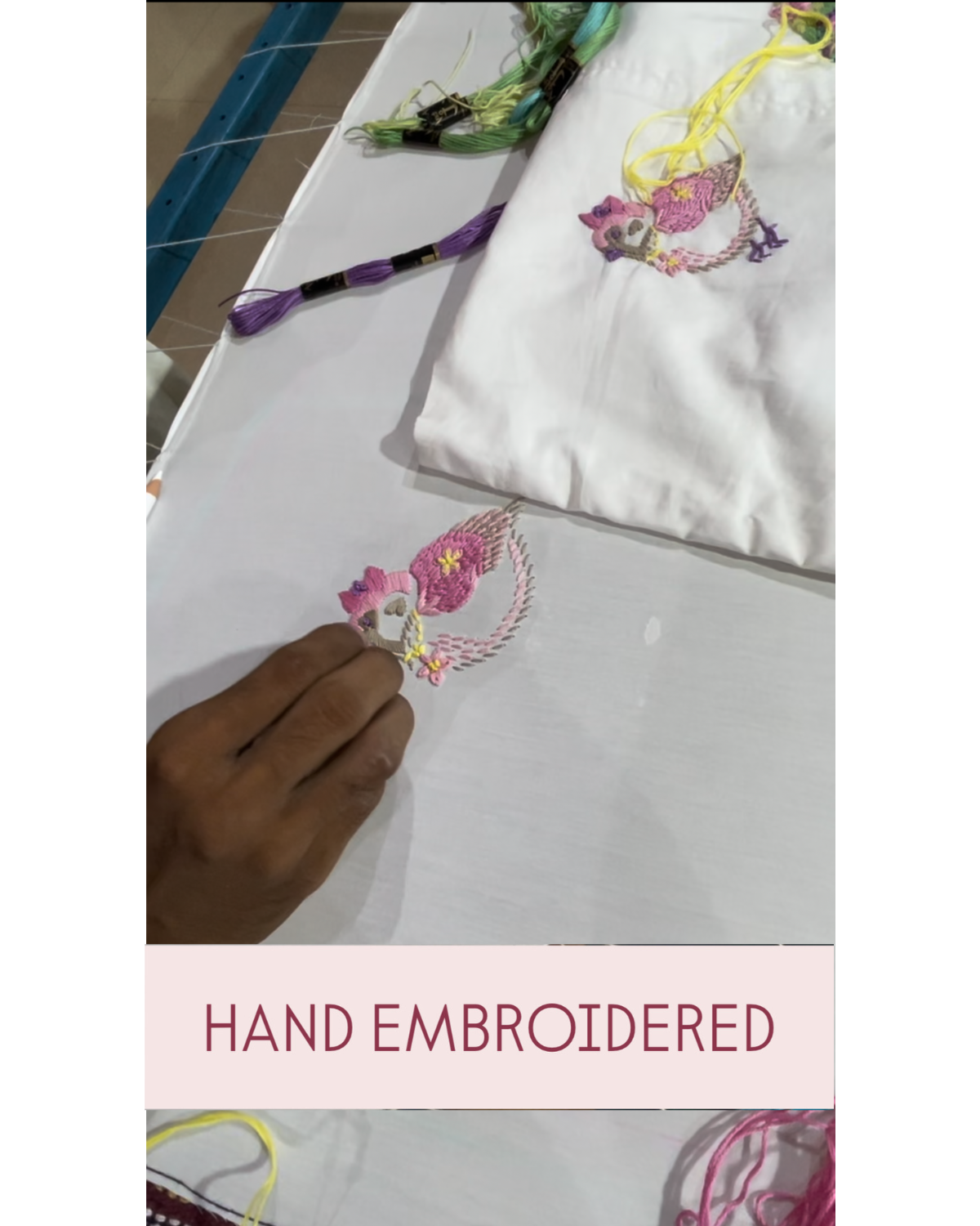 Meeraa Hand-Embroidered Jumpsuit – hand-embroidered 100% cotton – RASRA MAI
