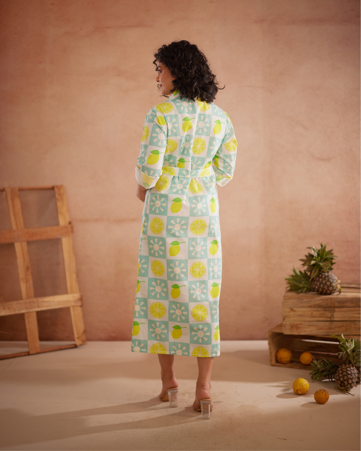Lumii Hand-Embroidered Lemon Shirt Dress – hand-embroidered 100% cotton – RASRA MAI