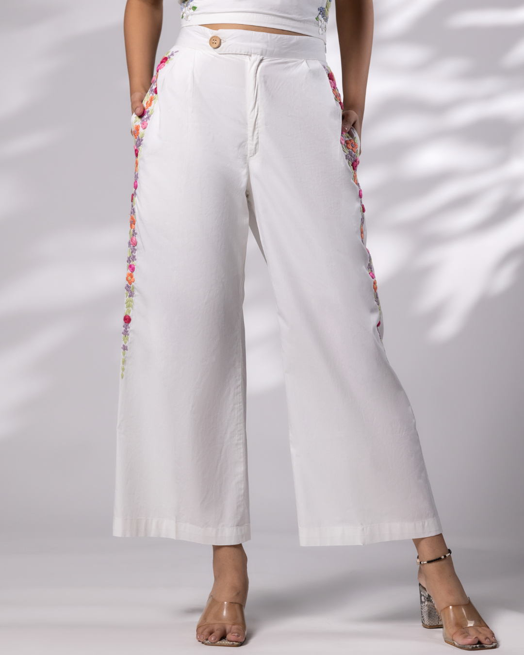 Zoya Hand-Embroidered Pant – hand-embroidered 100% cotton – RASRA MAI