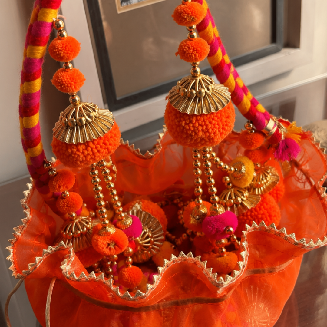 Kesar Utsav Orange Potli & Toran Set | Festive Diwali Décor - https://artecasa.in/
