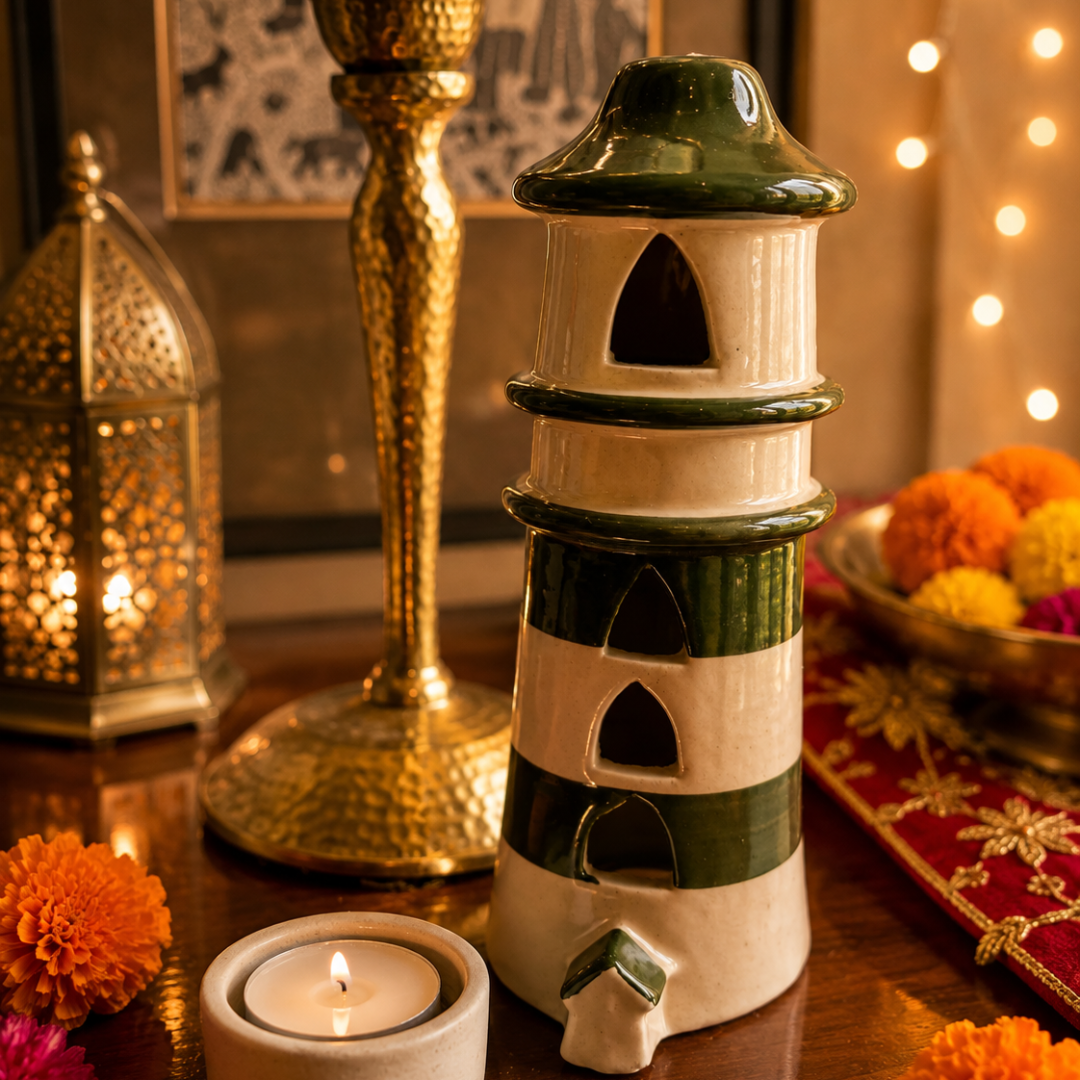 Shubh Labh Tealight Festive Decor | Tea Light Home with Mata Laxmi Charan - https://artecasa.in/