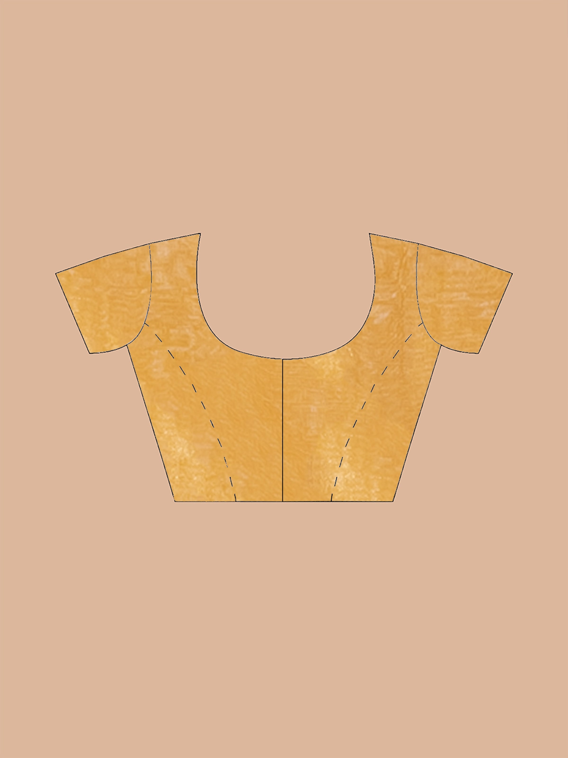 Golden festive blouse with soft tissue fabric and refined ethnic appeal