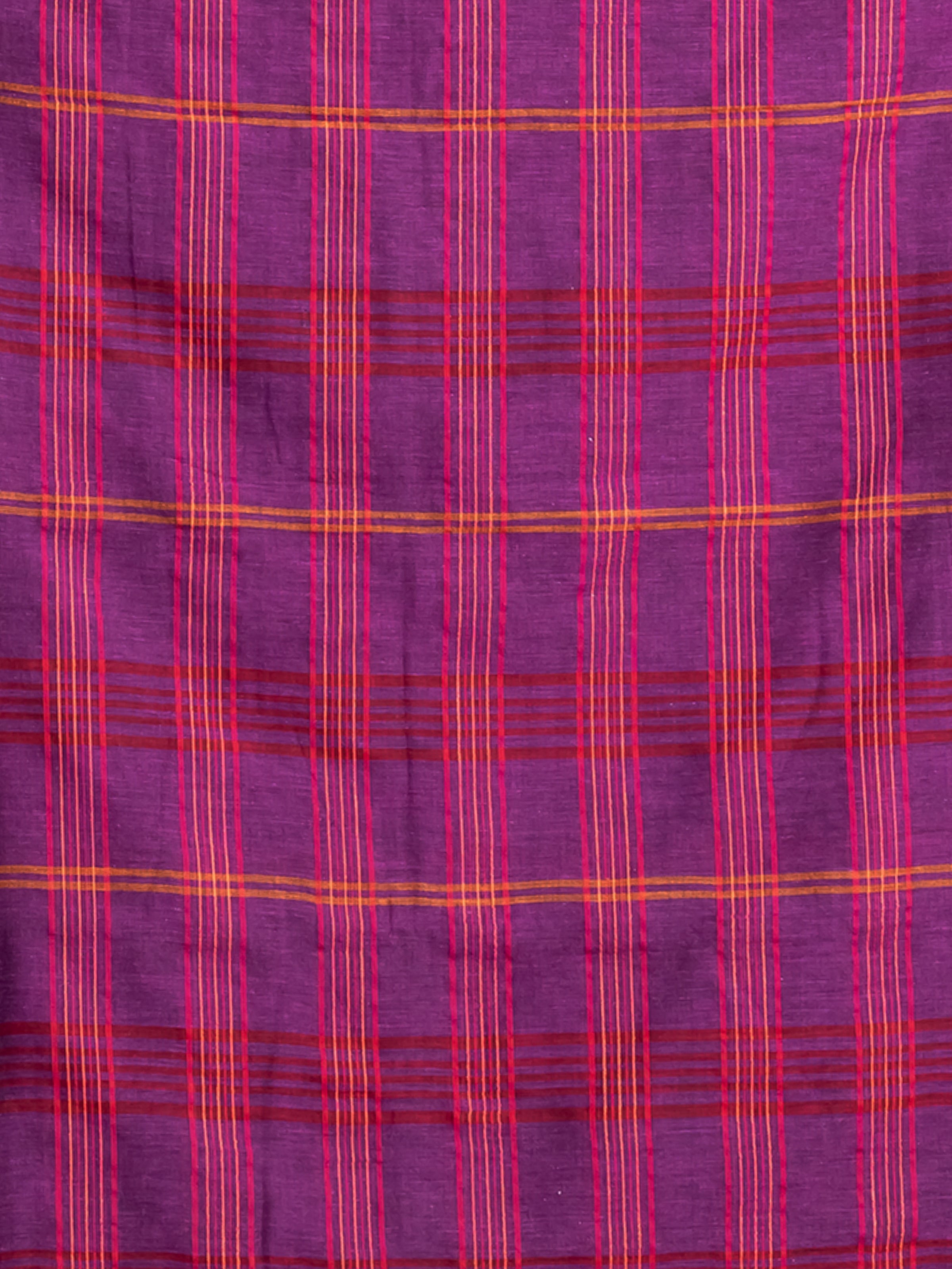 Designer khaadi cotton striped saree for everyday styling by Shop AaMe
