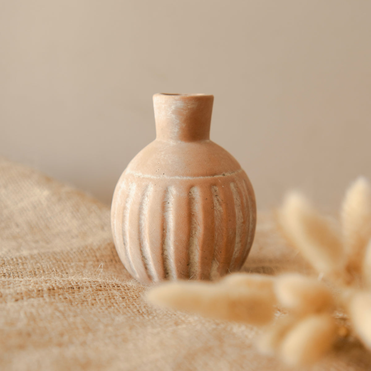Rustic Porcelain Vase | Aesthetic Handmade Look Decorative Vase for Home Decor & Living Room – ArteCasa - https://artecasa.in/