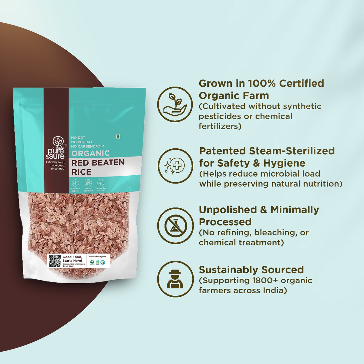 Red Beaten Rice Features