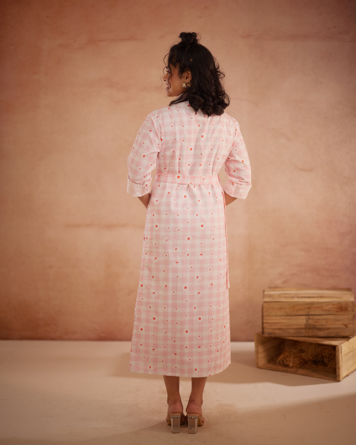 Ishiikaa Hand-Embroidered Floral Shirt Dress – hand-embroidered 100% cotton – RASRA MAI