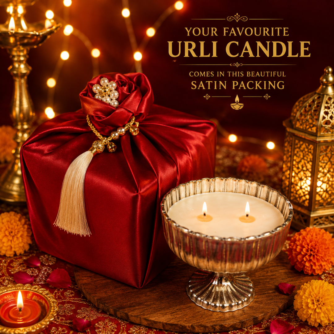 Silver Shimmer Urli Decorative Candle – Elegant Festive Soy Wax Candle - https://artecasa.in/