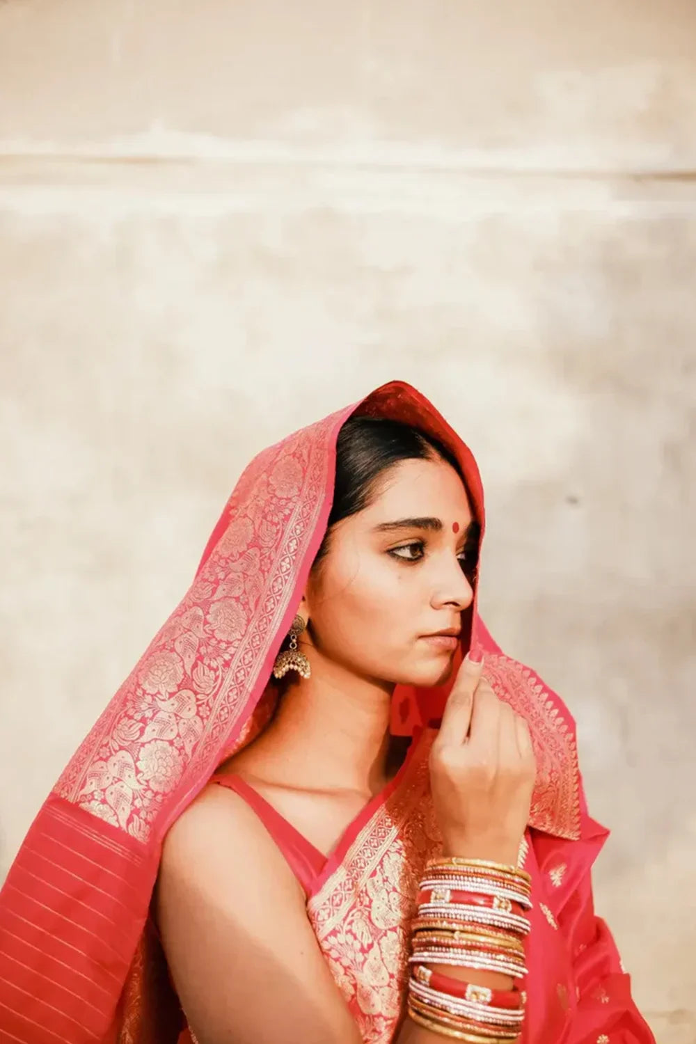 Handloom Red Pure Silk Banarasi Saree-Sutra Art of Clothing