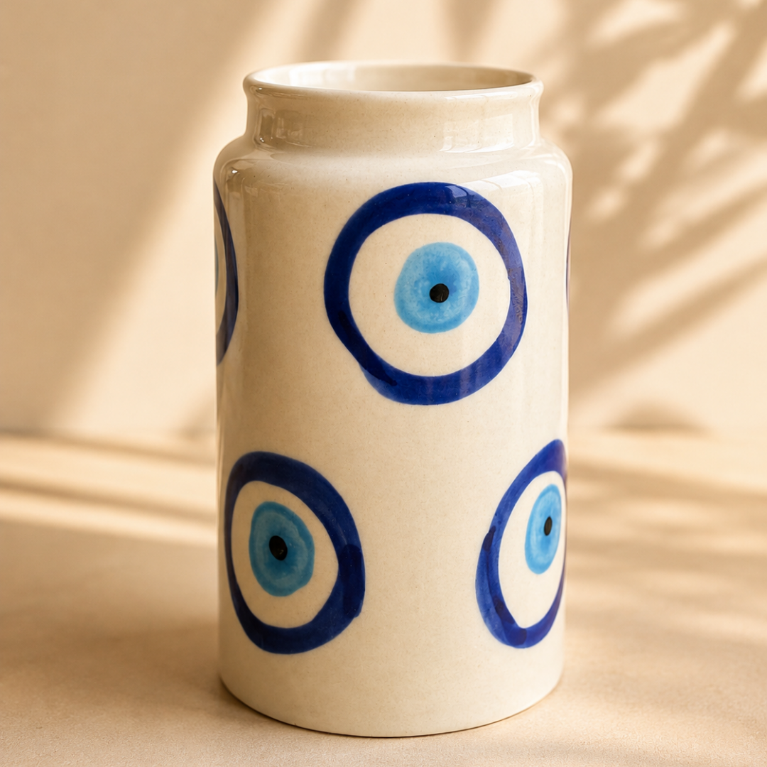 Emerald Nazar Luxe Gift Box | Evil Eye, Seashell Platter & Diwali Candle Hamper - https://artecasa.in/