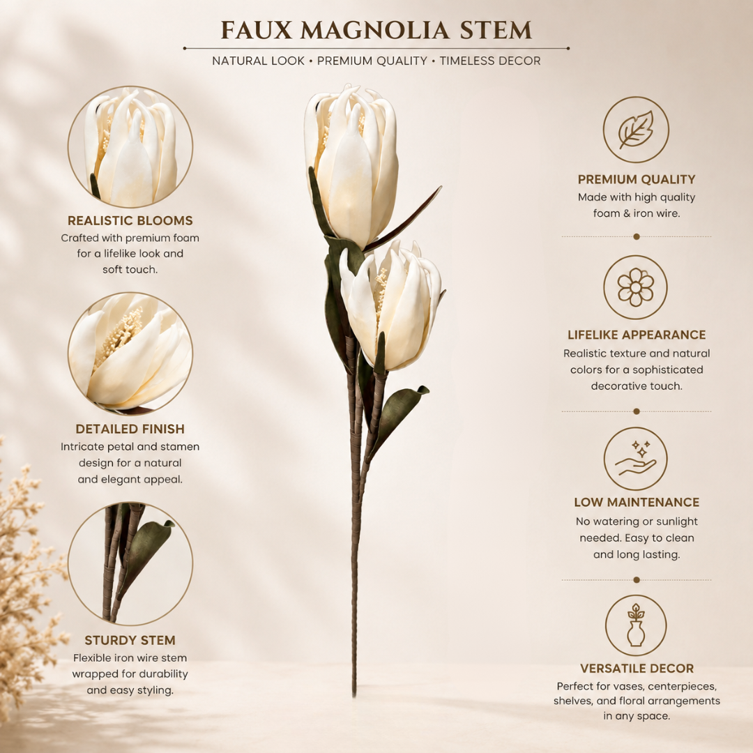 Sunlit Champaca Magnolia Artificial Flower | Diwali Décor - https://artecasa.in/