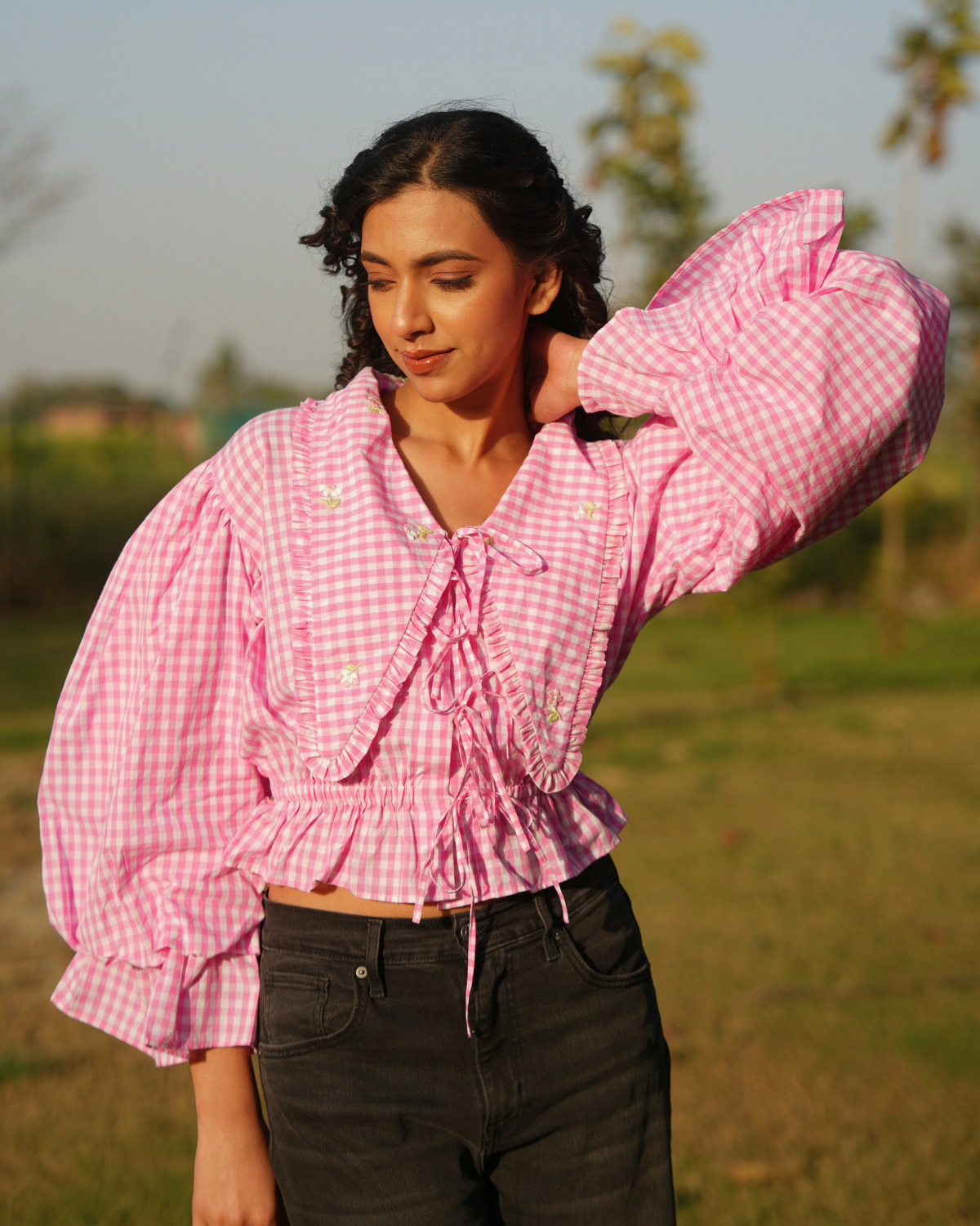 Rayaa Hand-Embroidered Top – hand-embroidered 100% cotton – RASRA MAI