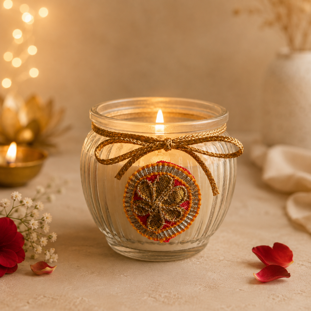 Midnight Royale Playing Cards Gift Box | Diwali Gift Hamper with Matka Candle - https://artecasa.in/