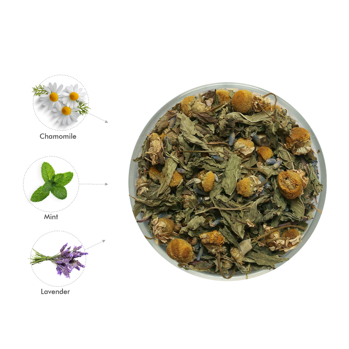 Chamomile Lavender Herbal Tea Bags | Calm - 15 Count - CELESTE