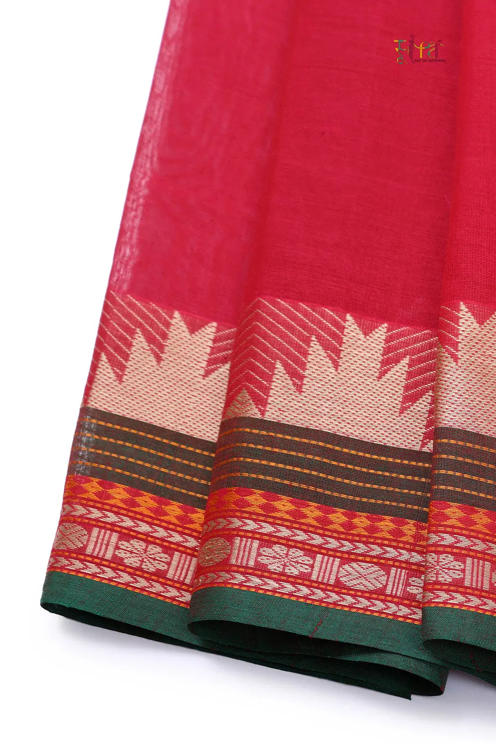 Magenta Handloom Pure Cotton Kanchi Saree-Sutra Art of Clothing