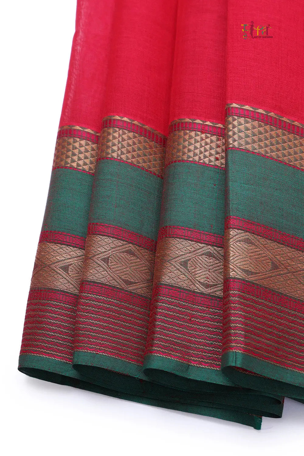 Handloom Rani Pure Cotton Kanchi Saree-Sutra Art of Clothing
