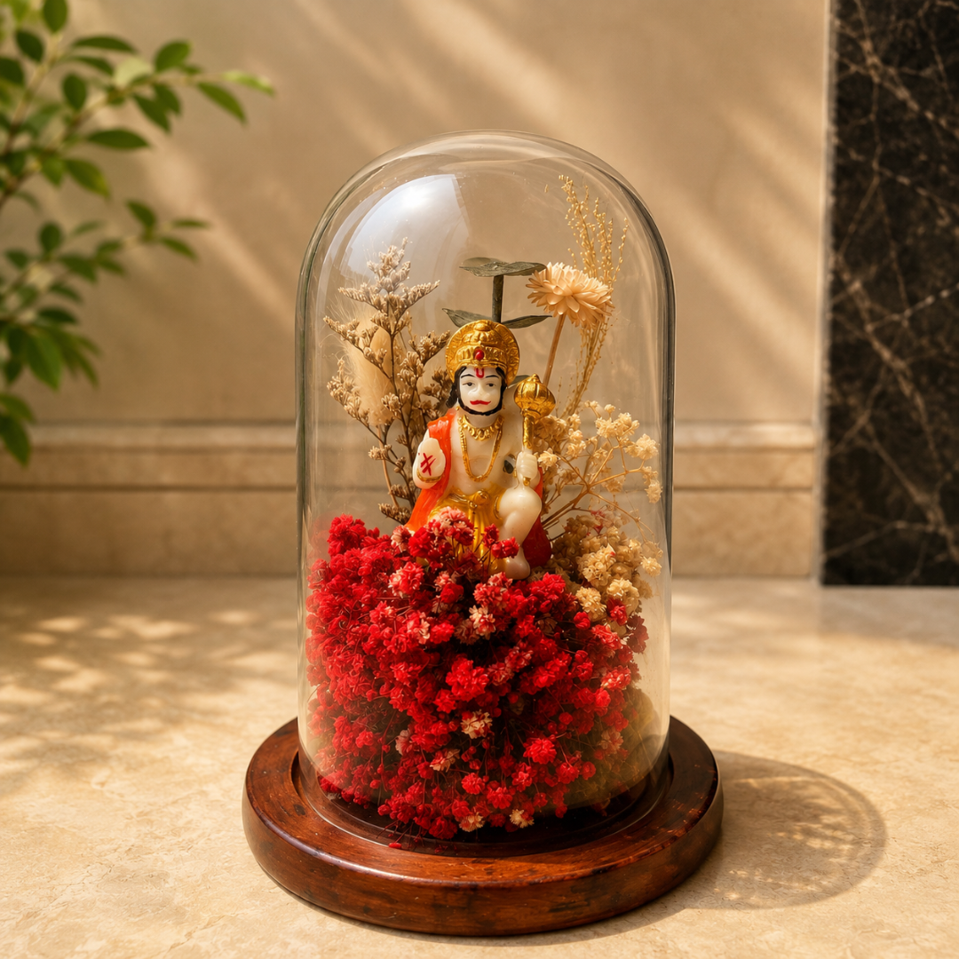 Hanuman Blessings Sacred Decorative Dome | Hanuman Ji Red Dome - https://artecasa.in/