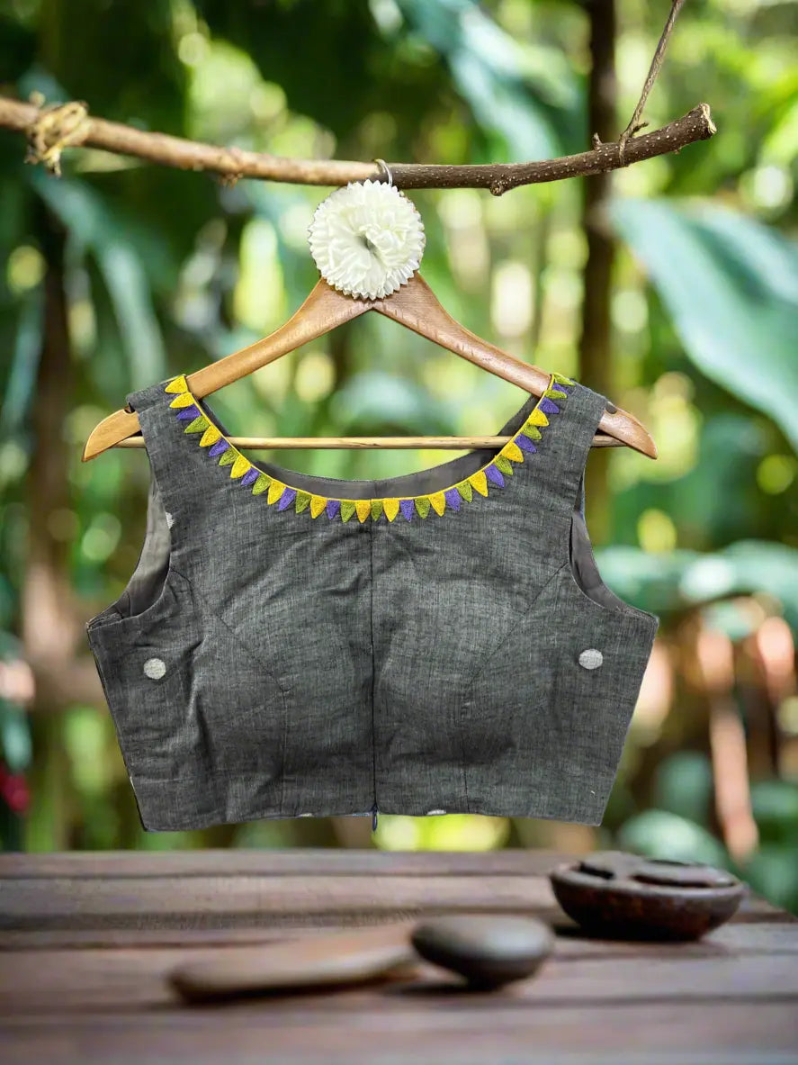 Amaya Jamdani Blouse-Sutra Art of Clothing