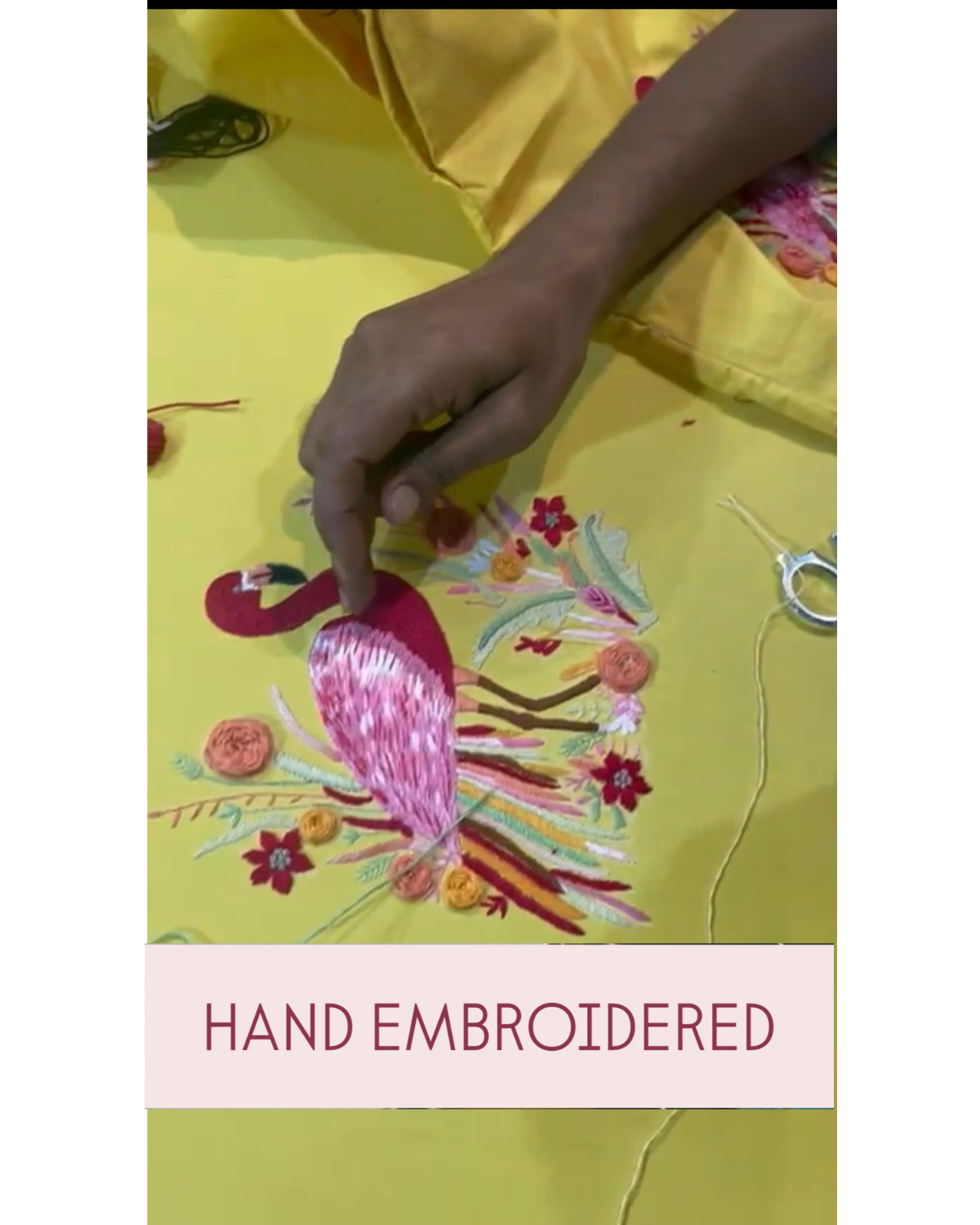 Ahannaa Hand-Embroidered Short Dress – hand-embroidered 100% cotton – RASRA MAI