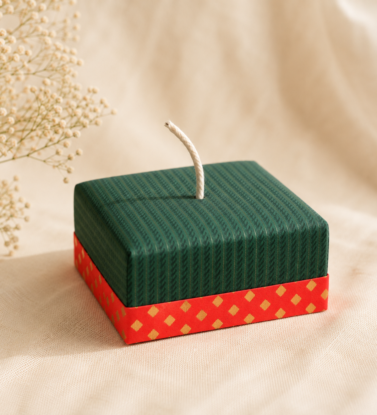Sutli Bomb Box Diwali Gift Hamper with Matka Candle, Mata Laxmi Charan & Shubh Labh - https://artecasa.in/