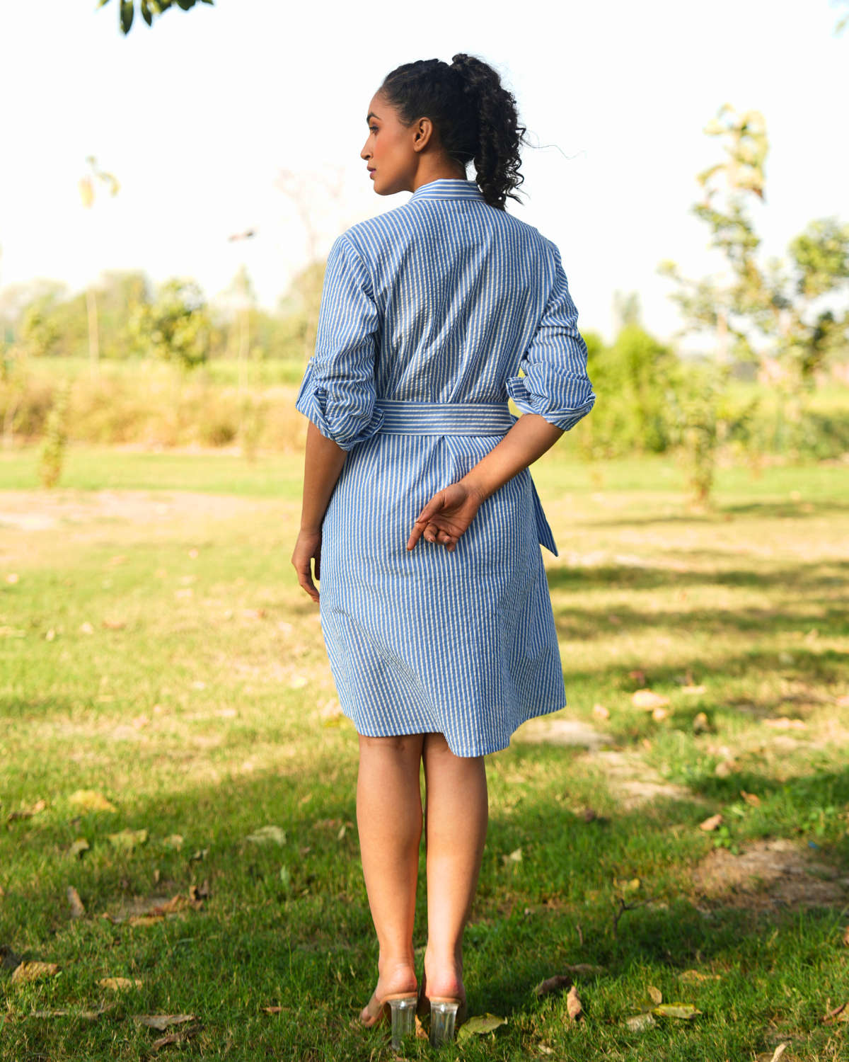 Rishika Hand-Embroidered Shirt Dress – hand-embroidered 100% cotton – RASRA MAI