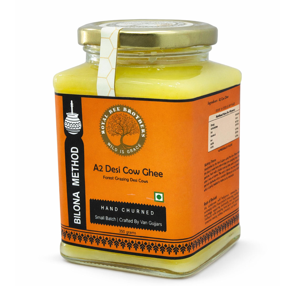 Premium Desi A2 Cow Ghee prepared from grass-fed indigenous cow milk.
Natural, chemical-free ghee with rich flavor, perfect for cooking, Ayurveda and daily nutrition.