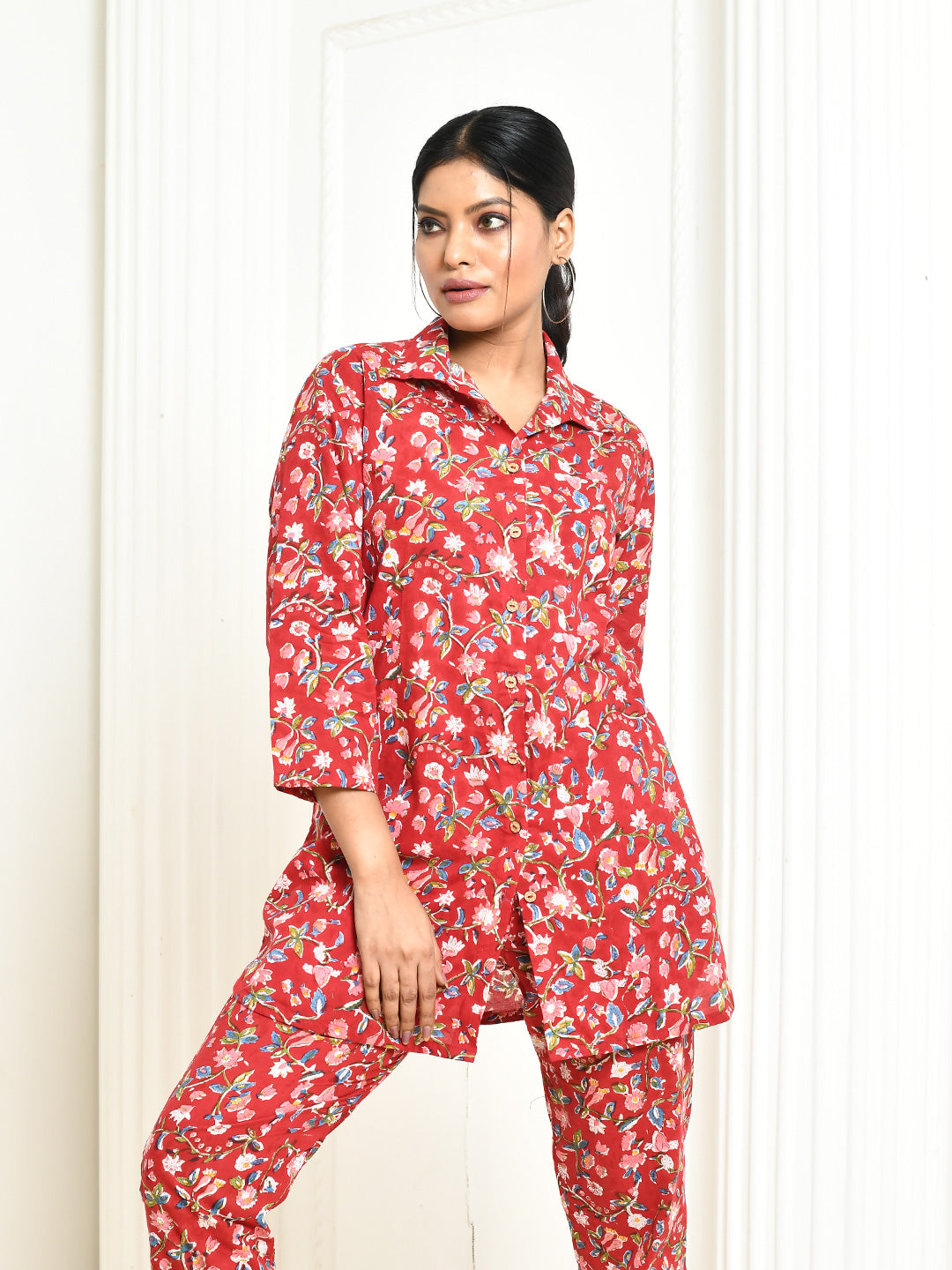 Aesica Handprinted best pure Cotton Shirt for summer holidays-4