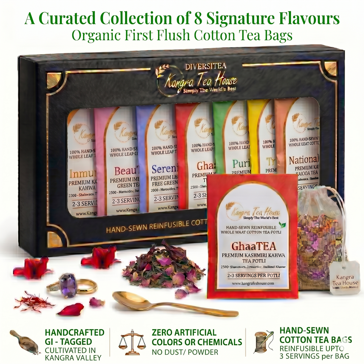 Organic Kangra tea gift set assortment box – Kangra Tea House