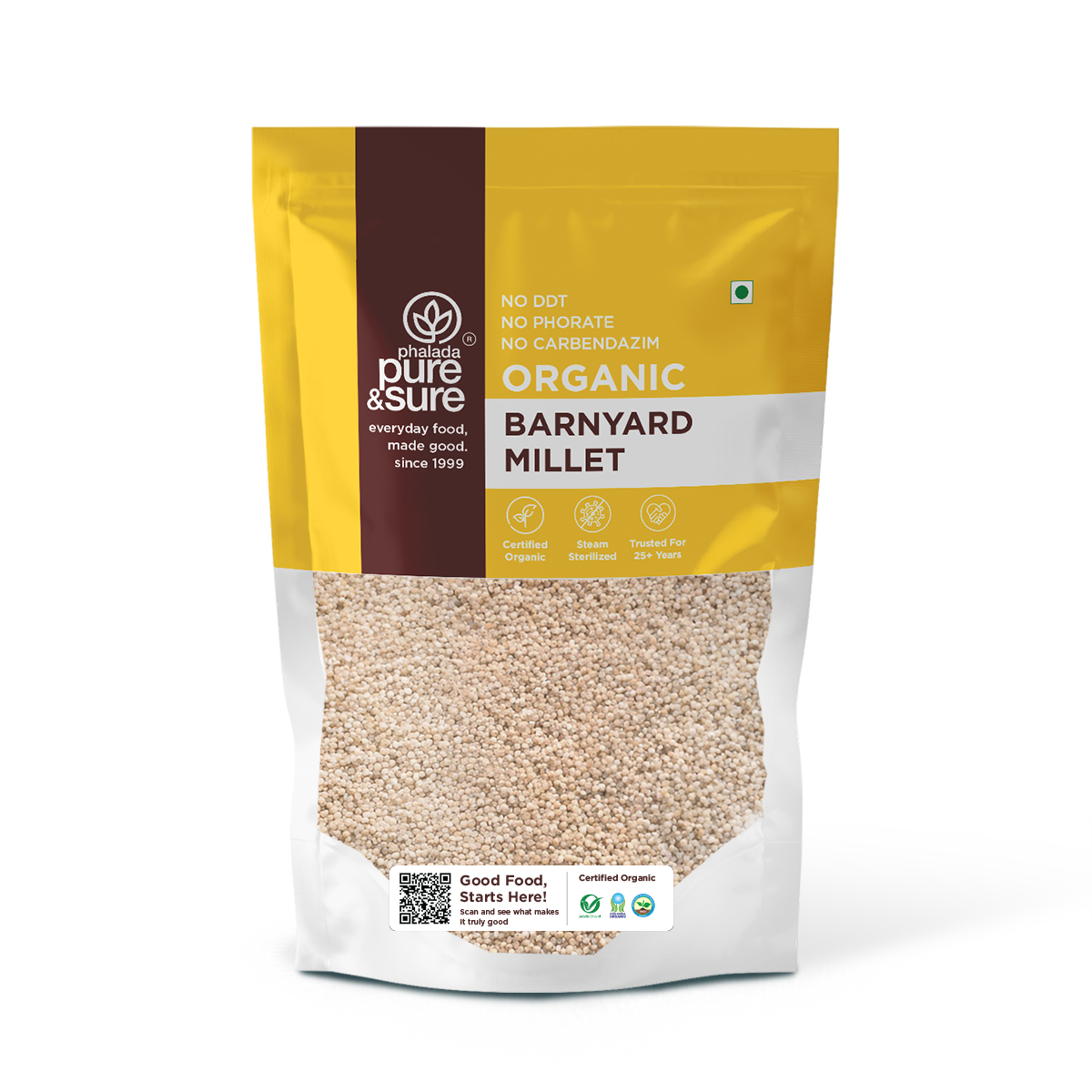 Phalada Pure and Sure Organic Barnyard Millet front