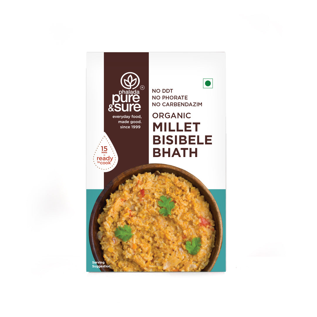 Phalada Pure & Sure Organic Millet Bisibelebath front