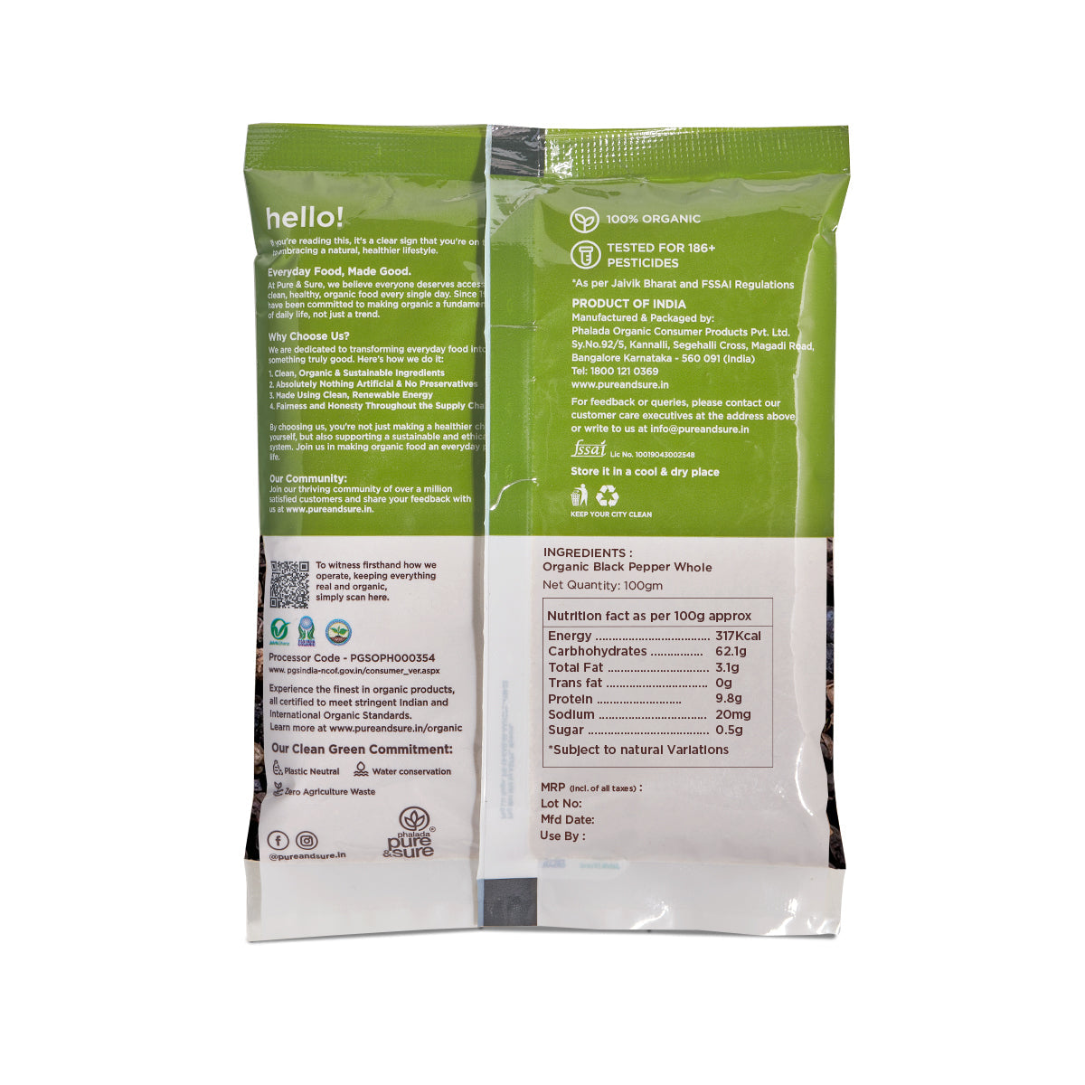 Black pepper powder Back