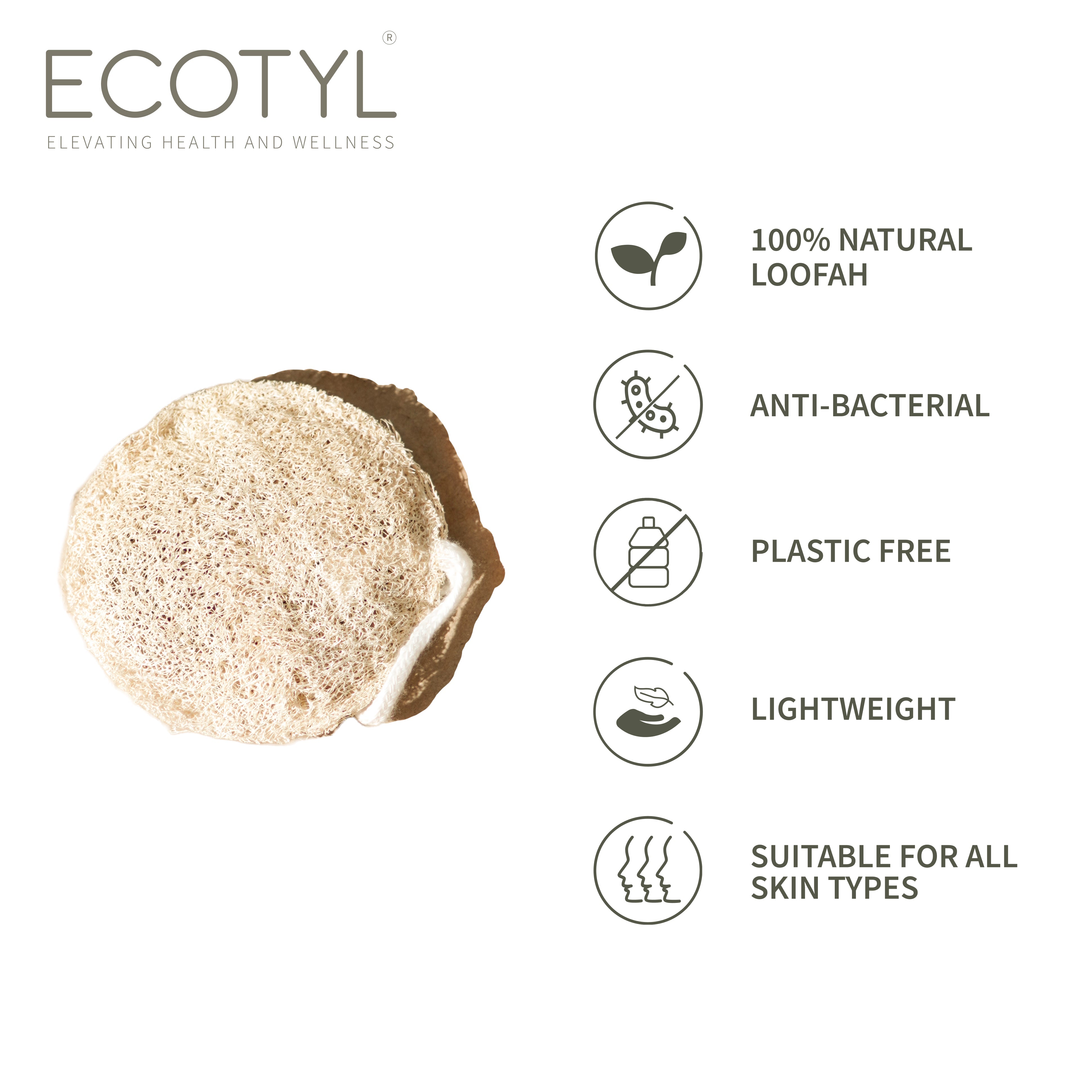 Natural Body Loofah - Set of 2 - Ecotyl - 100% Organic I Sustainable