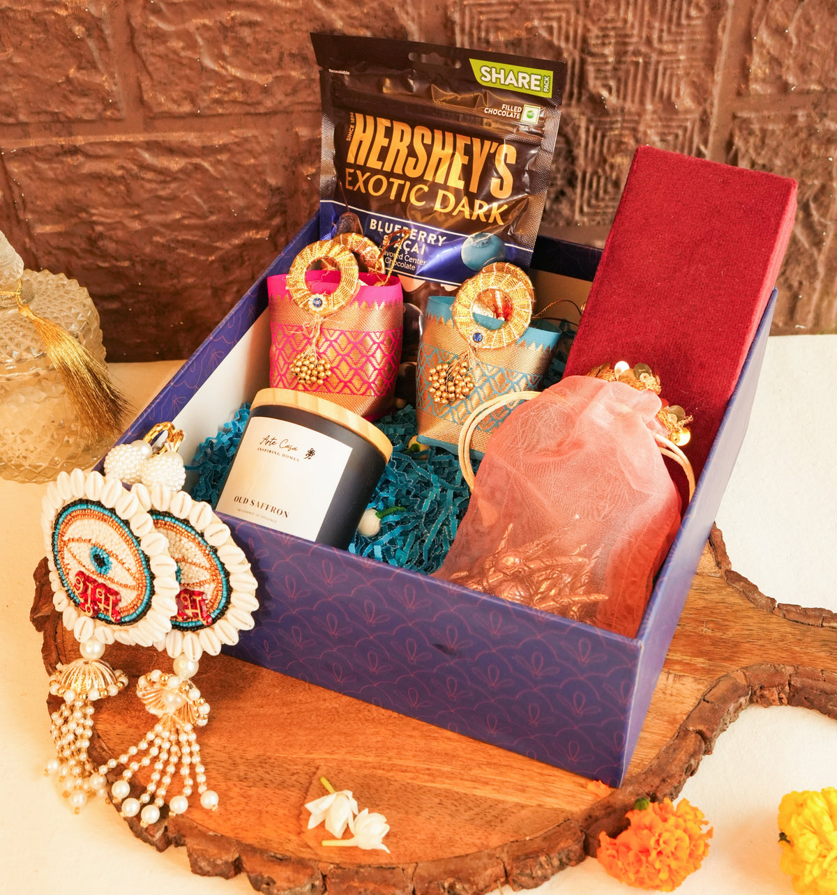 Blissful Silver Basket Diwali Hamper - https://artecasa.in/