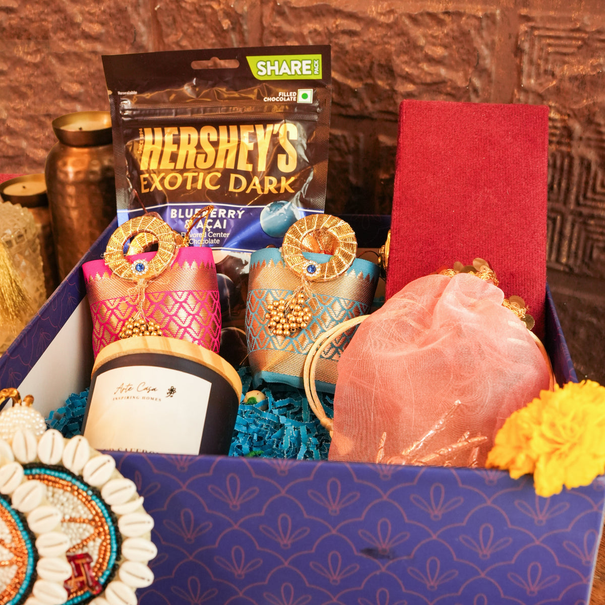 Blissful Silver Basket Diwali Hamper - https://artecasa.in/