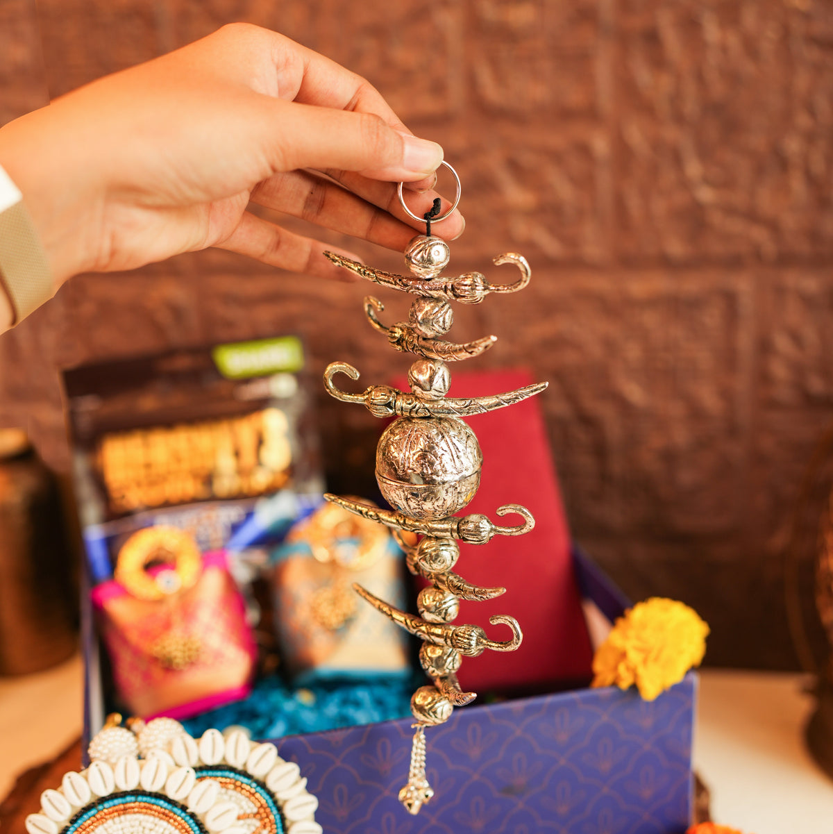 Blissful Silver Basket Diwali Hamper - https://artecasa.in/
