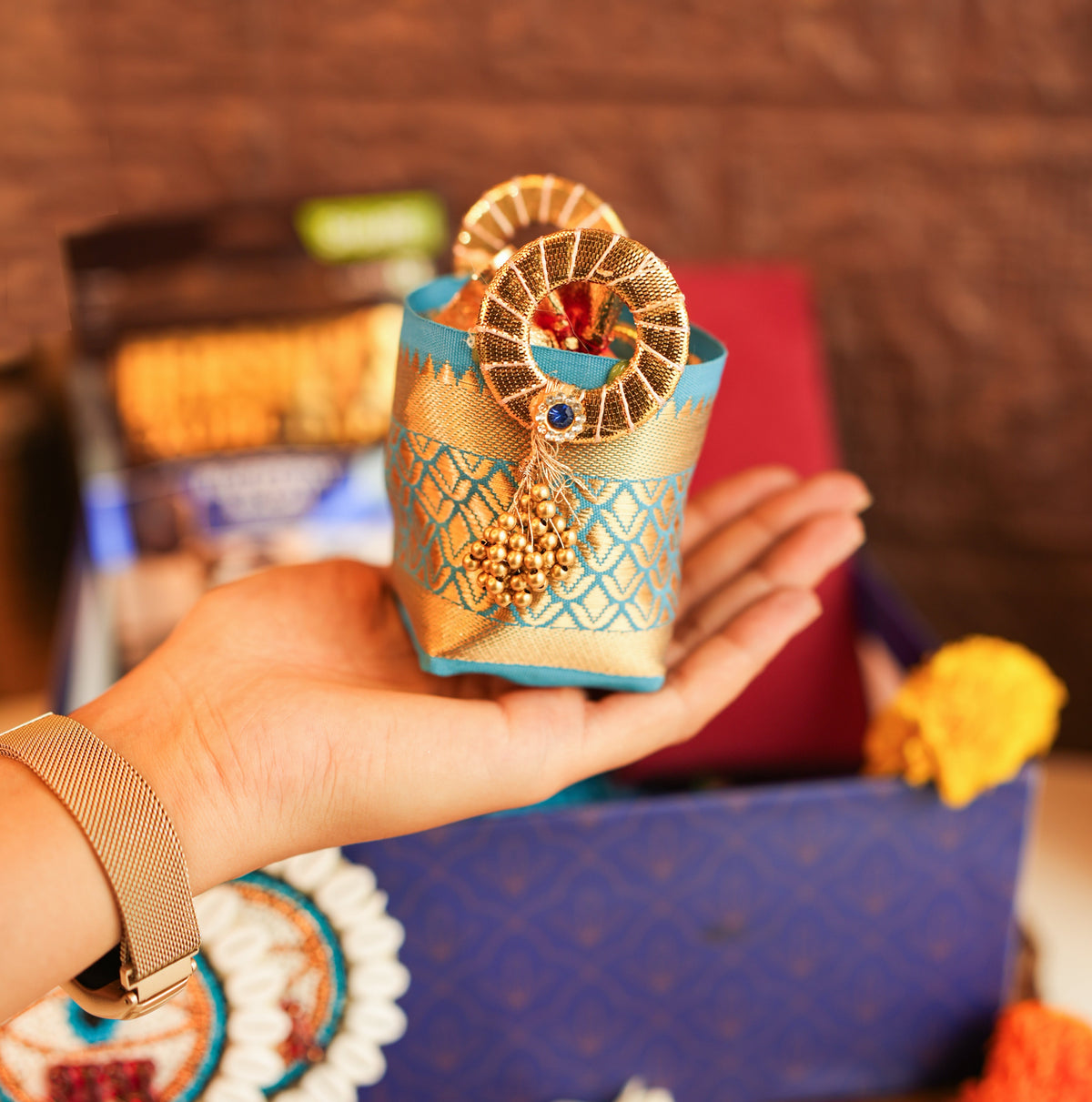 Blissful Silver Basket Diwali Hamper - https://artecasa.in/
