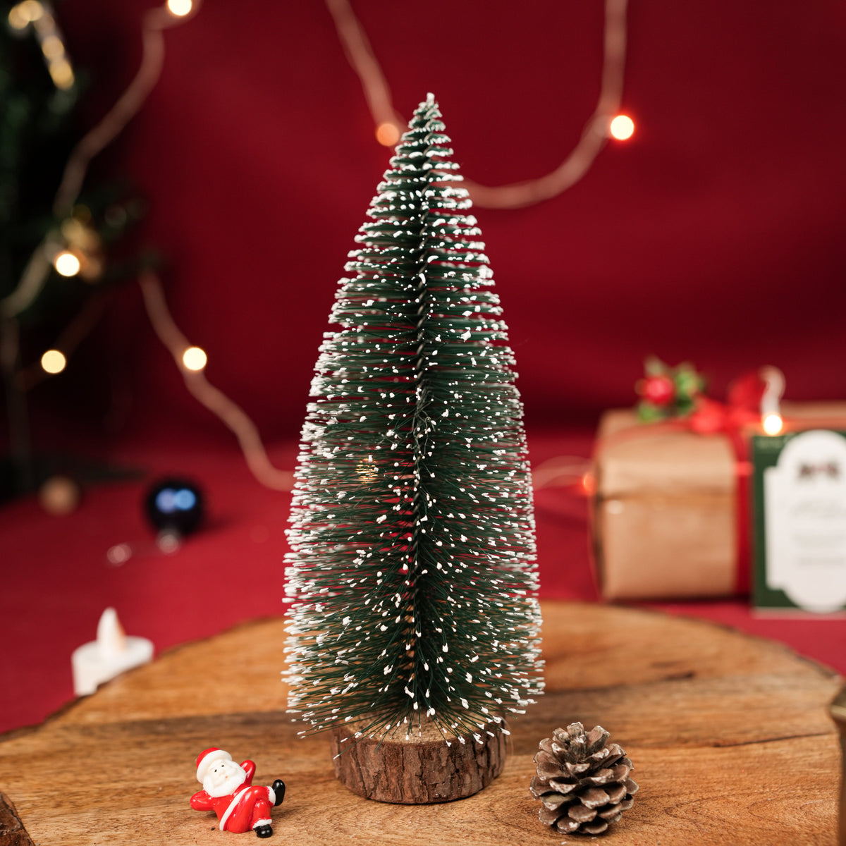 Mini Pine Tree Decor – Artificial Christmas Pine Tree for Home Decor | Small Tabletop Evergreen Tree for Festive & Year-Round Styling (Set of 1) - https://artecasa.in/